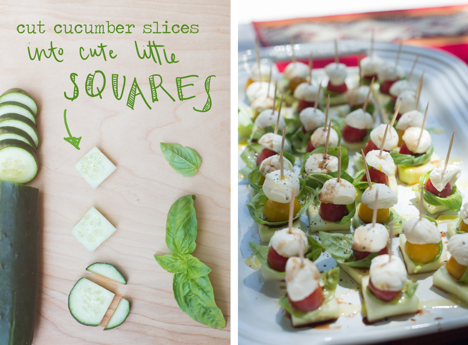 Healthy BBQ recipes | Cucumber Caprese Bites