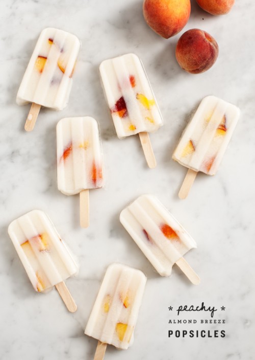 10 Healthy Popsicles | Vanilla Peach Popsicles from Love & Lemon