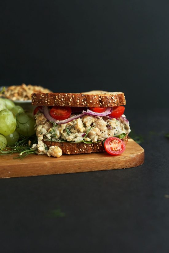 Healthy Work Lunches: Chickpea Sunflower Sandwich from Minimalist Baker | The Health Sessions