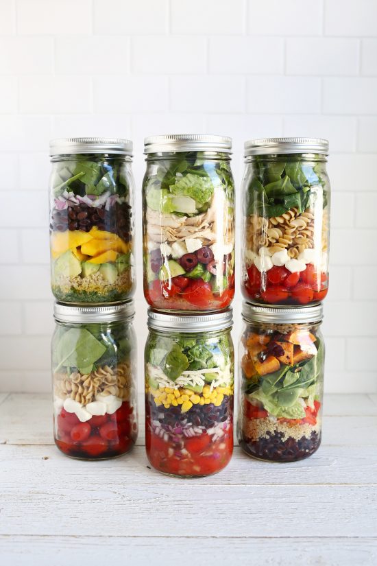 Healthy Work Lunches: Salads in a Jar from A Beautiful Mess | The Health Sessions