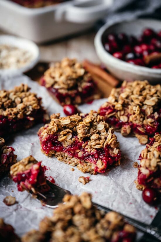 Healthy Berry Recipes: Cranberry Crumb Bars from Crowded Kitchen | The Health Sessions