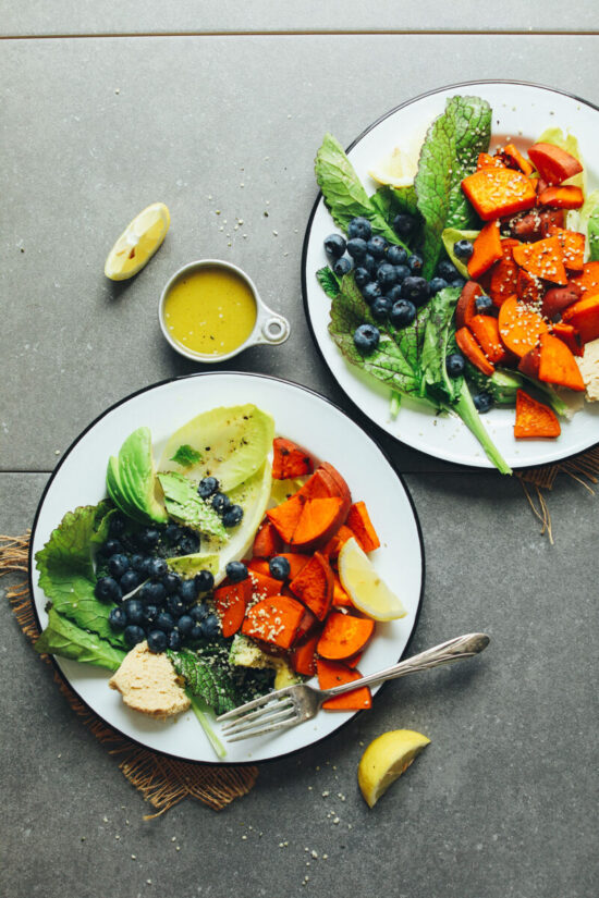 Best Breakfast Salads: Blueberry Sweet Potato Breakfast Salad from Minimalist Baker | The Health Sessions