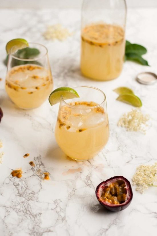 Healthy Brunch Recipes: Passionfruit and Elderflower Fizz from Eat Love Eat | The Health Sessions