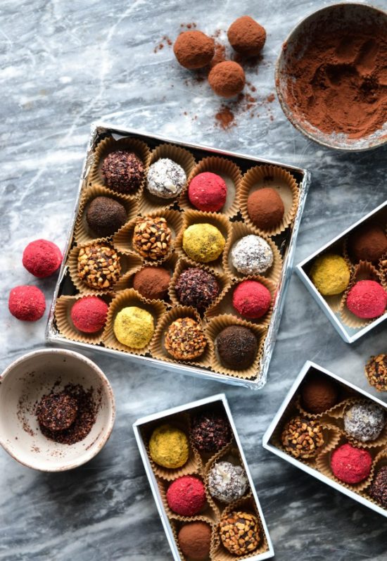 12 Better-For-You Christmas Treats: Chocolate & Date Truffles in Colourful Coatings from A Tasty Love Story | The Health Sessions