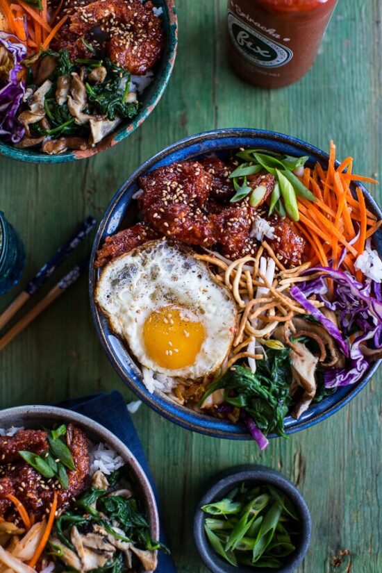 Healthy Egg Dishes: Korean-Style Fried Shrimp Rice Bowls from Half Baked Harvest | The Health Sessions