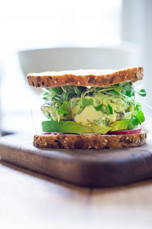 How to Enjoy More Spring Vegetables Every Day: Green Goddess Egg Salad Sandwich from Feasting at Home | The Health Sessions