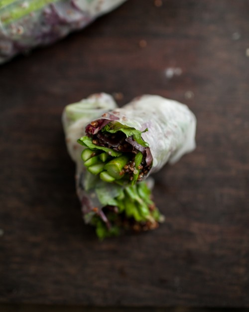 How to Enjoy More Spring Vegetables Every Day: Grilled Asparagus and Chili-Orange Quinoa Spring Rolls | Naturally Ella