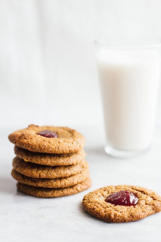 Healthy Cookies: Almond Raspberry Thumbprint Cookies from Nutrition Stripped | The Health Sessions