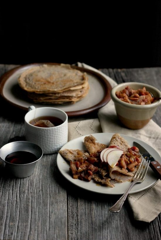 Spice Up Your Health: Maple Buckwheat Crepes with Spiced Apple and Chestnut Relish from Happy Hearted Kitchen | The Health Sessions