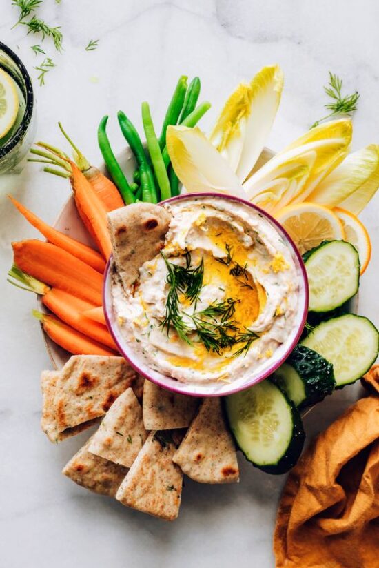 Healthy Movie Night Snacks: Lemon and Herb White Bean Dip from Minimalist Baker | The Health Sessions