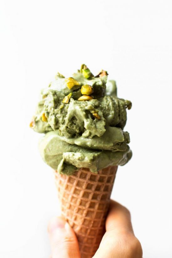 The Nicest Ice Cream: No-Churn Vegan Pistachio Ice Cream from Feasting on Fruit
