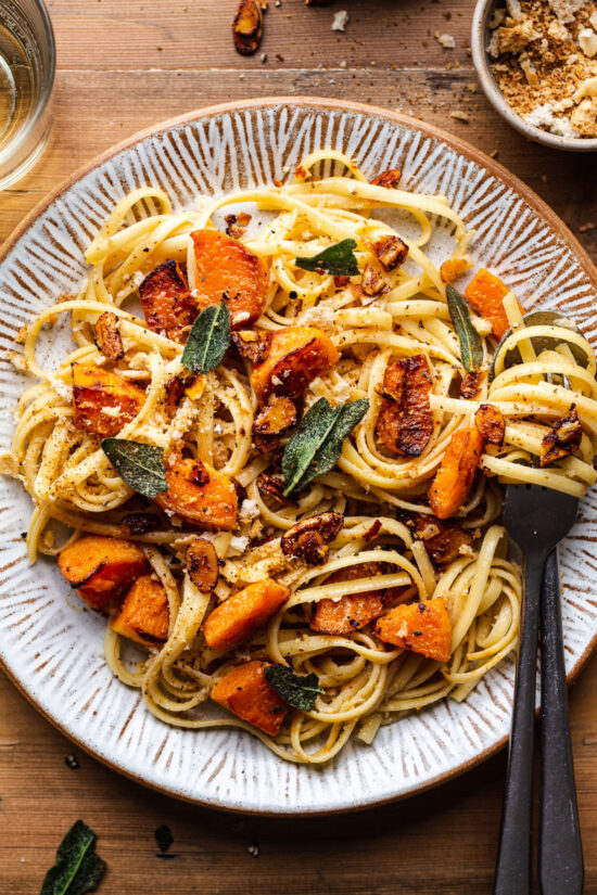 Light Pasta Recipes: Miso Pumpkin Pasta from Lazy Cat Kitchen | The Health Sessions