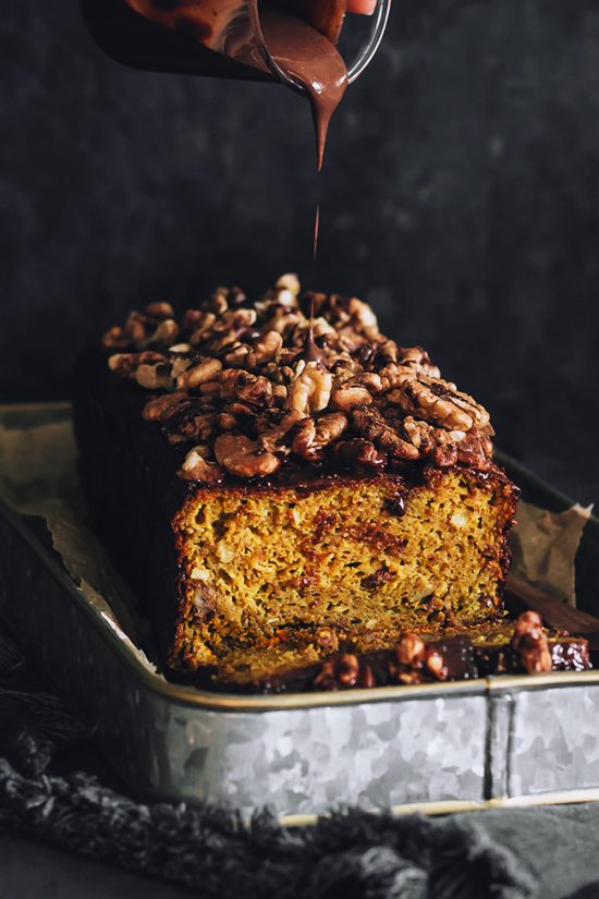 Eat Vegetables with Every Meal: Vegan Pumpkin Bread with Chocolate and Walnuts from The Awesome Green | The Health Sessions