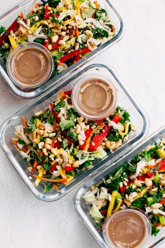 Salads To-Go: Chopped Thai Chicken Salad with Skinny Peanut Dressing from Little Spice Jar | The Health Sessions