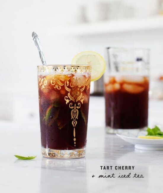 Healthy Stone Fruit Recipes: Tart Cherry and Mint Iced Tea from Love and Lemons | The Health Sessions