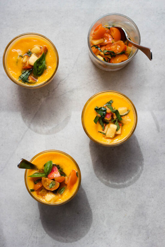 Healthy Stone Fruit Recipes: Golden Gazpacho from Happy Hearted Kitchen | The Health Sessions