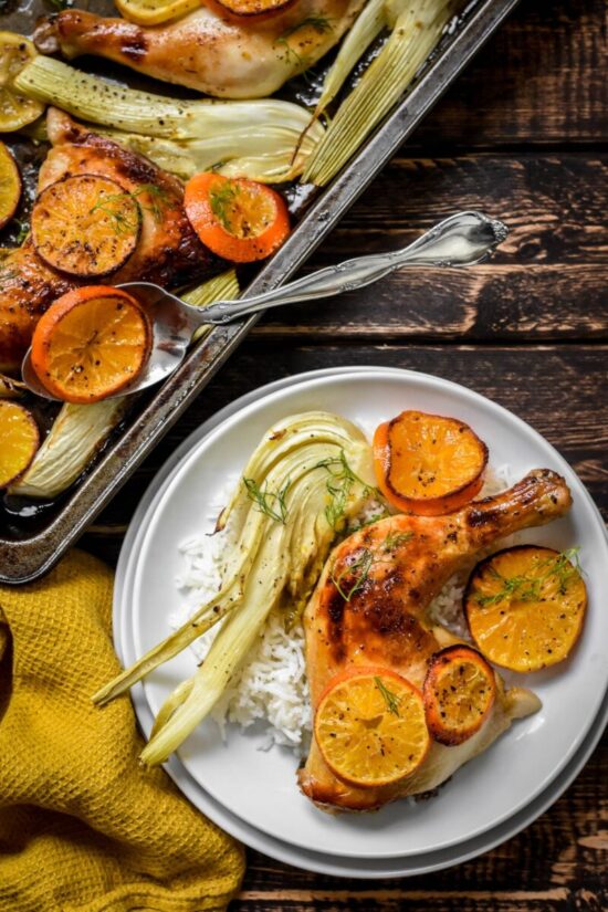 Winter Citrus Recipe: Clementine Roast Chicken with Fennel and Honey by Pardon Your French | The Health Sessions
