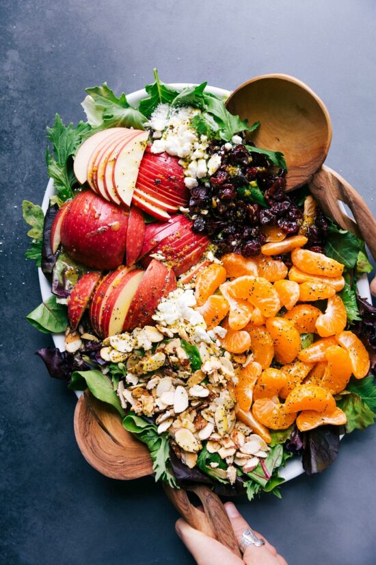 Winter Citrus Recipes: Mandarin Orange Salad by Chelsea's Messy Apron | The Health Sessions