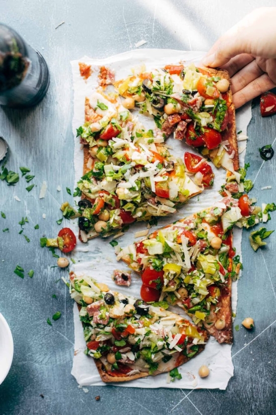 How to Eat the Rainbow: Chopped Salad Pizza from Pinch of Yum | The Health Sessions