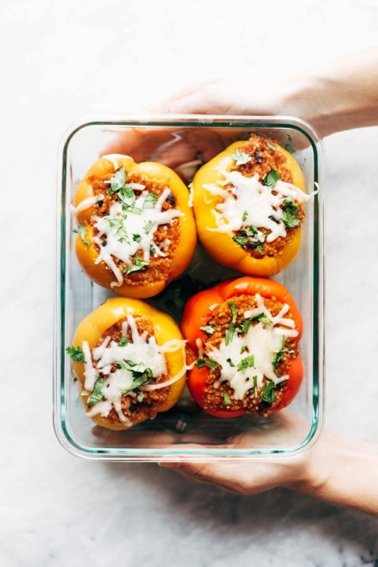 Make-Ahead Meals: Freezer Meal Stuffed Quinoa Peppers by Pinch of Yum | The Health Sessions