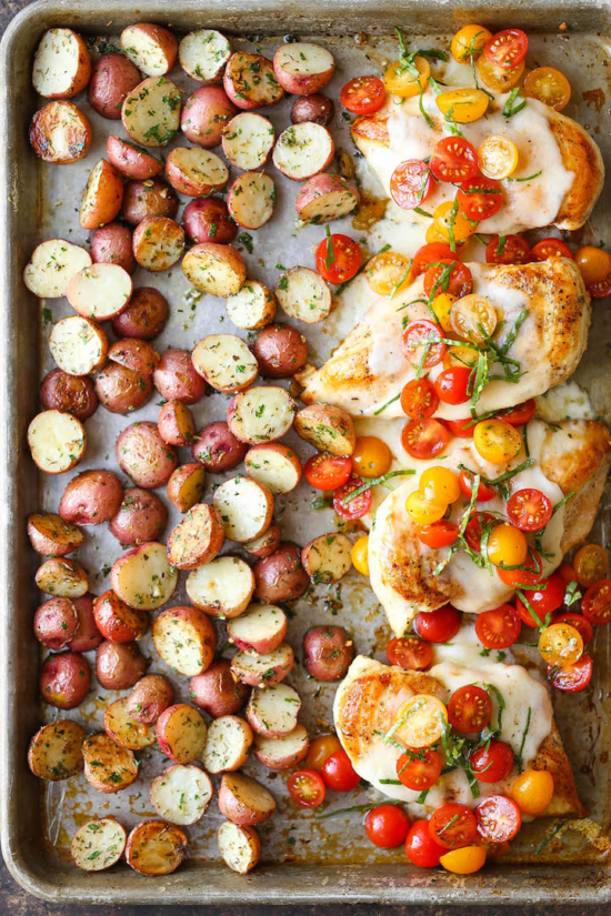 Sheet Pan Dinners: Bruschetta Chicken from Damn Delicious | The Health Sessions