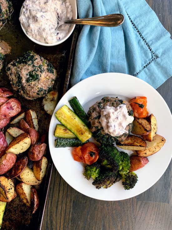 Sheet Pan Dinners: Greek Lamb Burger from Campbell Comfort | The Health Sessions