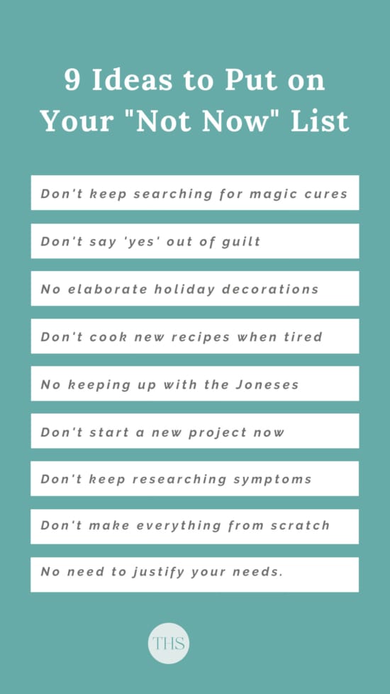 Why You Need a "Not Now" List in Your Life | The Health Sessions