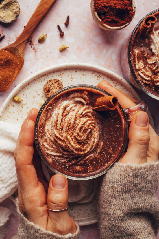 Festive Non-Alcoholic Drinks: Chai-Spiced Hot Chocolate from Minimalist Baker | The Health Sessions