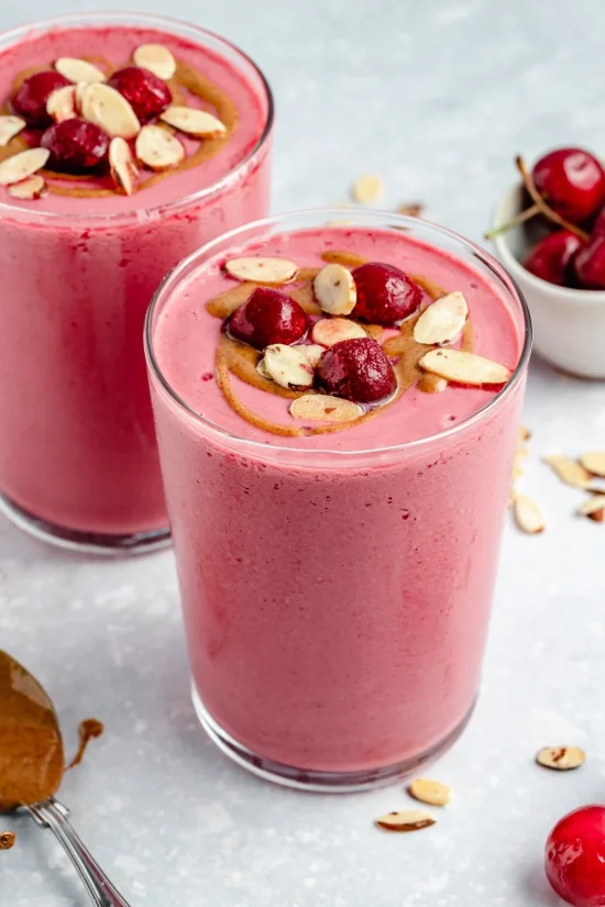 Healthy Drinks to Stay Hydrated: Almond Cherry Smoothie from Ambitious Kitchen | The Health Sessions