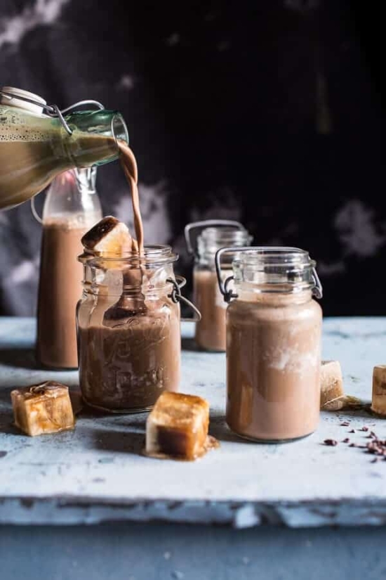 Healthy Drinks to Stay Hydrated: Chocolate Almond Milk with Coffee Iced Cubes | The Health Sessions