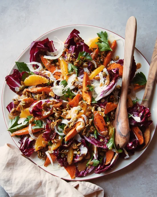 Healthy Side Dishes: Sweet Potato Radicchio Salad from The First Mess | The Health Sessions