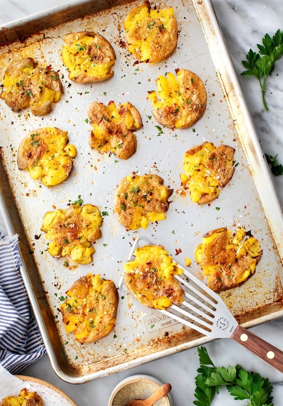 Healthy Side Dishes: Crispy Smashed Potatoes from Love and Lemons | The Health Sessions