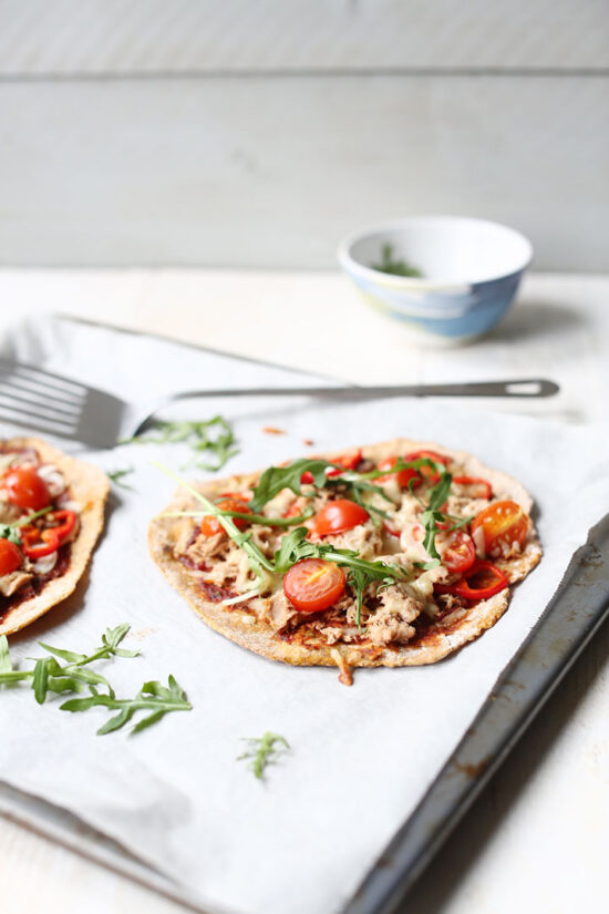 Healthier Fast Food: Sweet Potato Flatbread Tuna Pizza from The Tortilla Channel | The Health Sessions