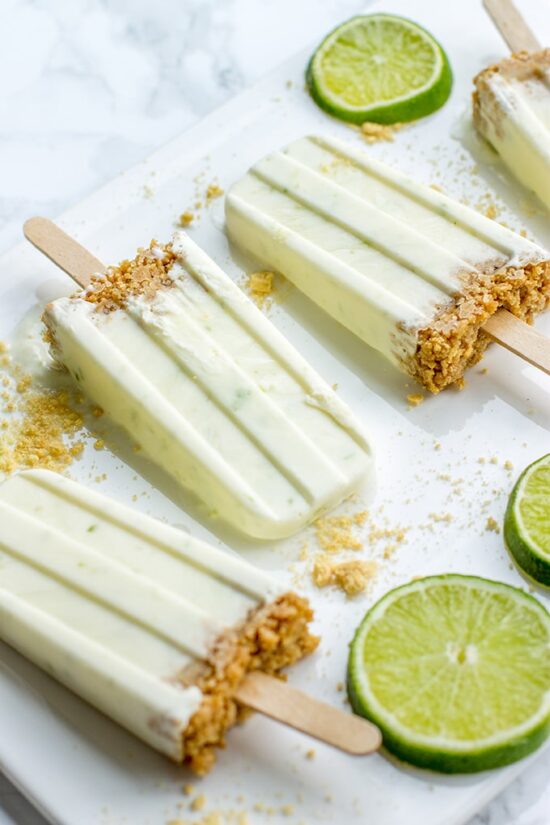 Healthy Frozen Yogurt: Key Lime Pie Popsicles from Nourish and Fete | The Health Sessions