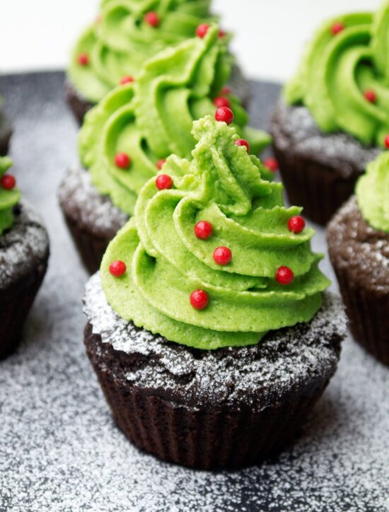 Healthier Holiday Baking: Healthy Christmas Tree Cupcakes from Nadia's Healthy Kitchen | The Health Sessions