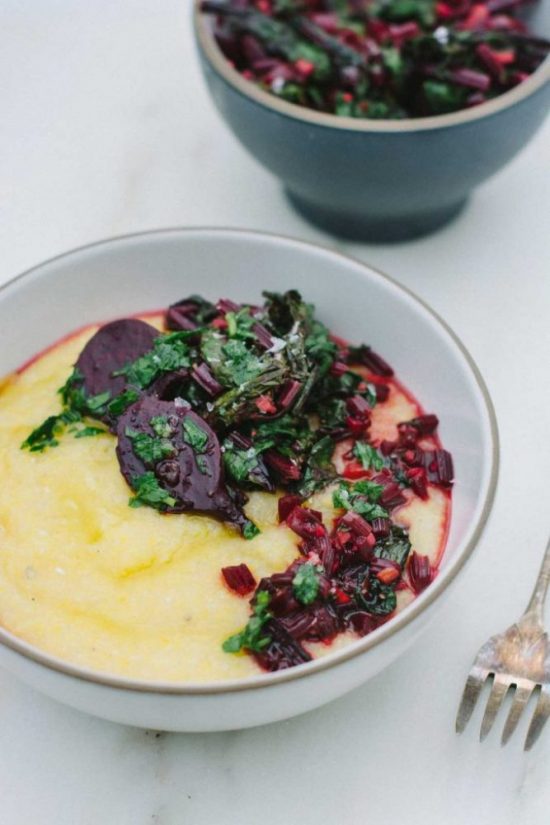 Eat More Leafy Greens:SAUTÉED BEET GREEN + POLENTA BOWL from Scaling Back | The Health Sessions