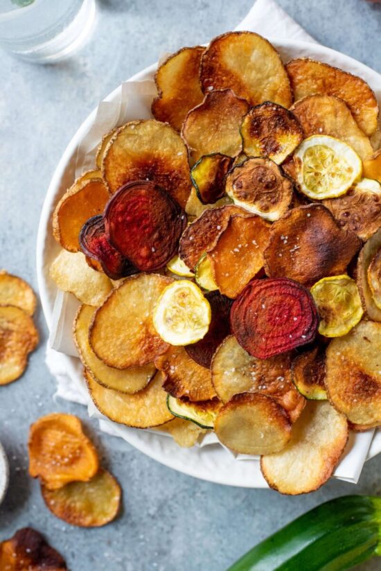 Healthy Movie Night Snacks: Crispy Baked Vegetable Chips from Wholefully | The Health Sessions