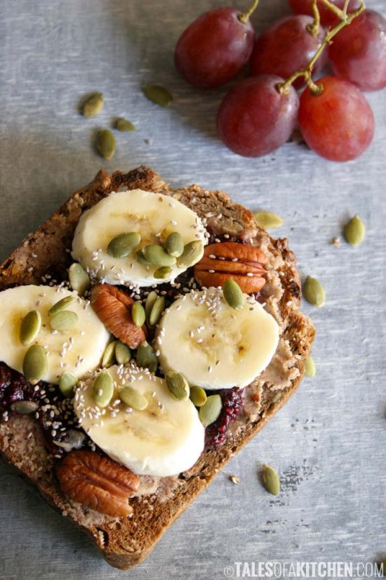Healthy Work Lunches: The Best PBJ Open Sandwich from Tales of a Kitchen | The Health Sessions