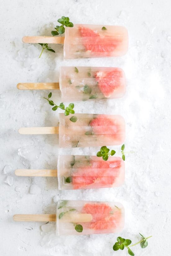 Healthy Popsicles: Grapefruit Thyme Popsicles from Choosing Chia | The Health Sessions