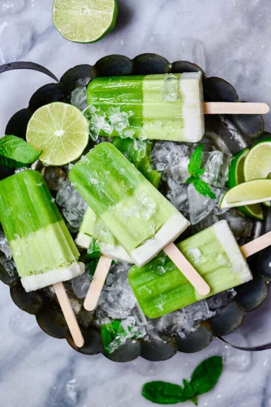 Healthy Popsicles: Creamy Honeydew Coconut Lime Popsicles from Crowded Kitchen | The Health Sessions