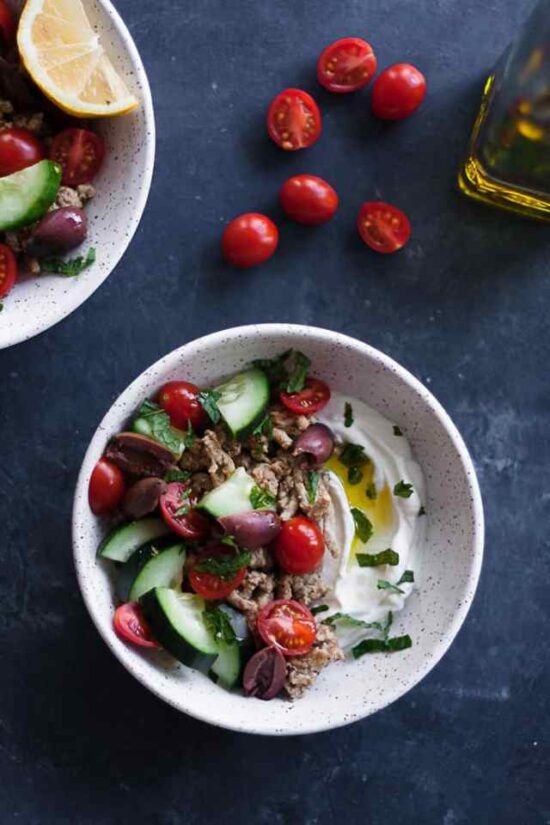 Savory Yogurt: Mediterranean Turkey Bowls with Savory Yogurt from Hungry By Nature | The Health Sessions