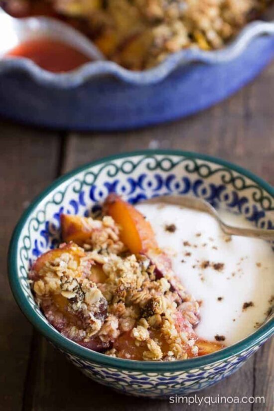 Healthy Stone Fruit Recipes: Stone Fruit Quinoa Crumble from Simply Quinoa | The Health Sessions